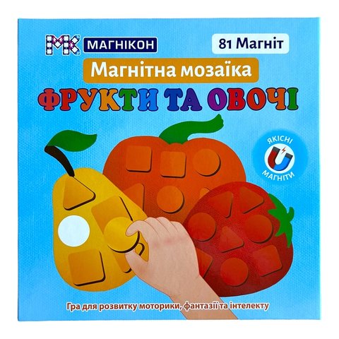 Магнітна книжечка з пазлами МАГНІКОН, Фрукти та овочі (MK-М02) MK-М02 фото